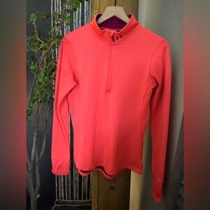 Under Armour Coral-Red Half Zip Performance Top